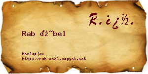 Rab Ábel névjegykártya