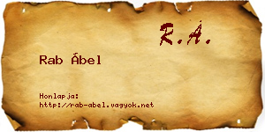 Rab Ábel névjegykártya
